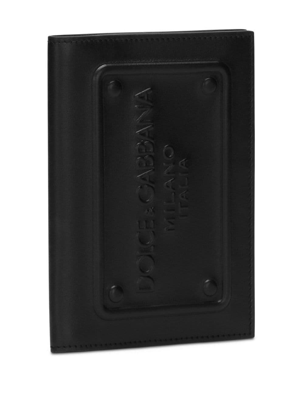 logo-embossed leather wallet - 3