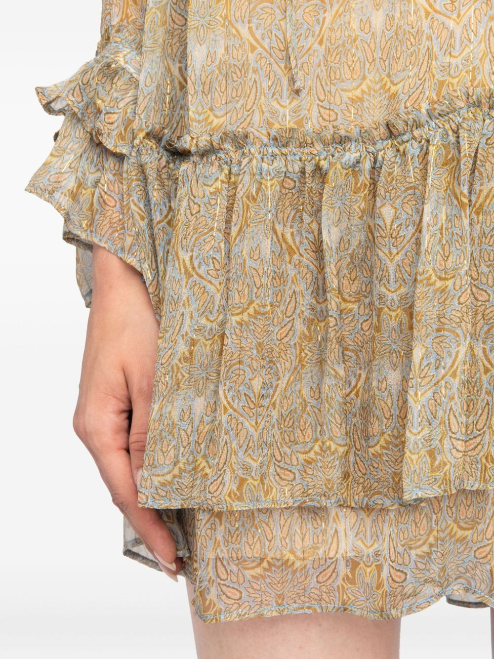 Ralice paisley ruffled mini dress - 5