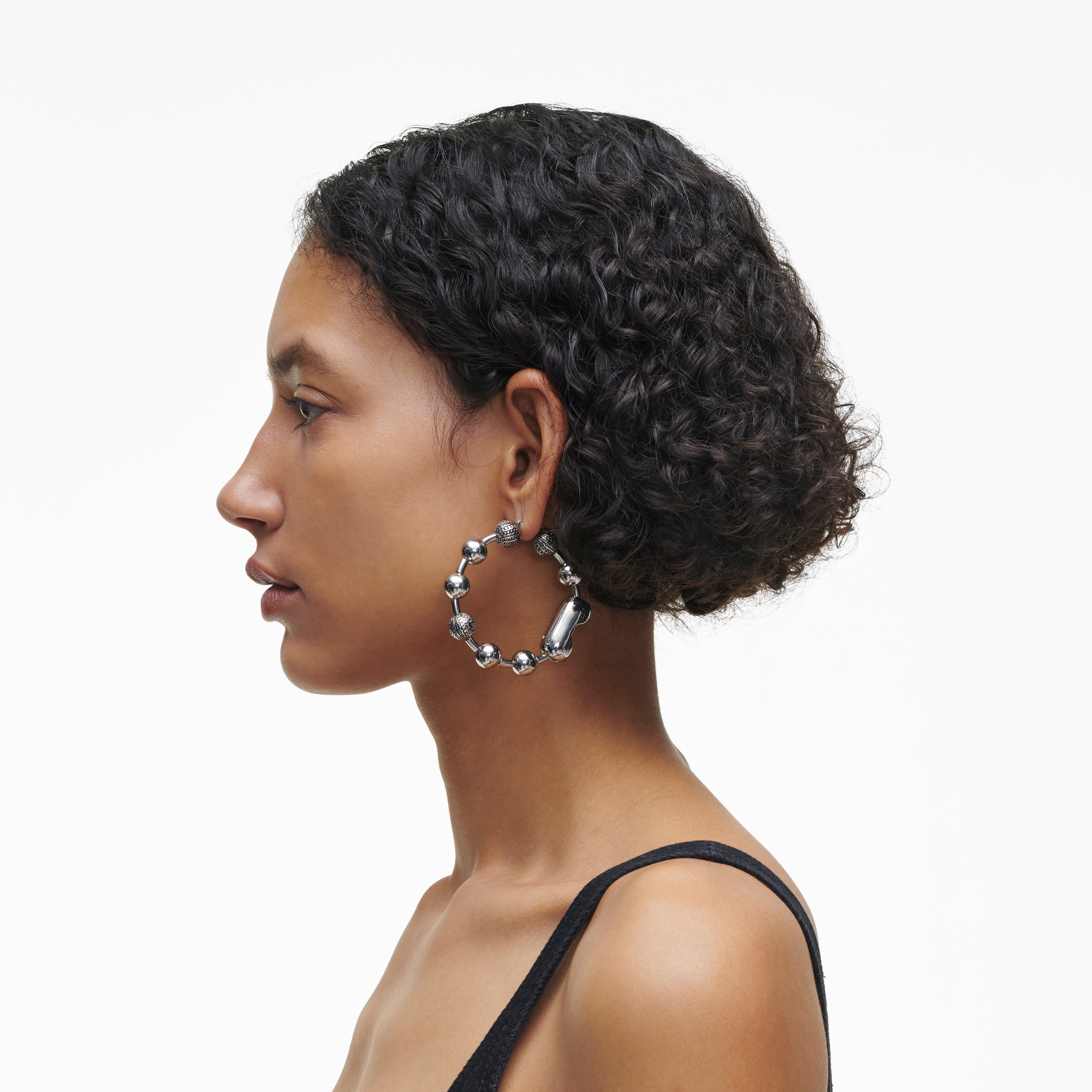 THE MONOGRAM BALL CHAIN HOOP - 2
