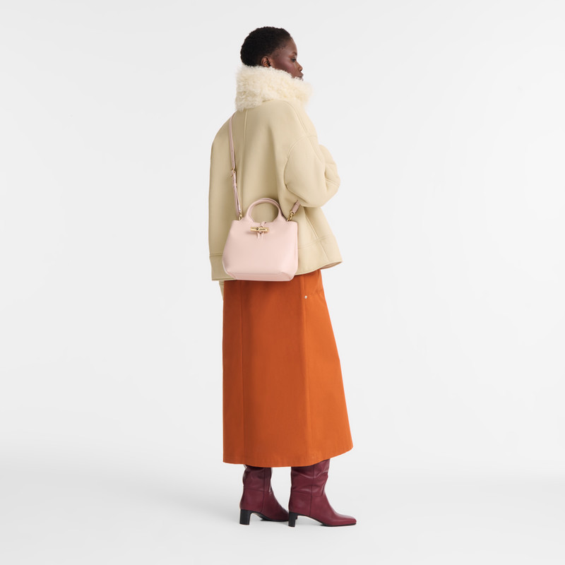 Longchamp Le Roseau S Handbag Petal Pink - Leather outlook