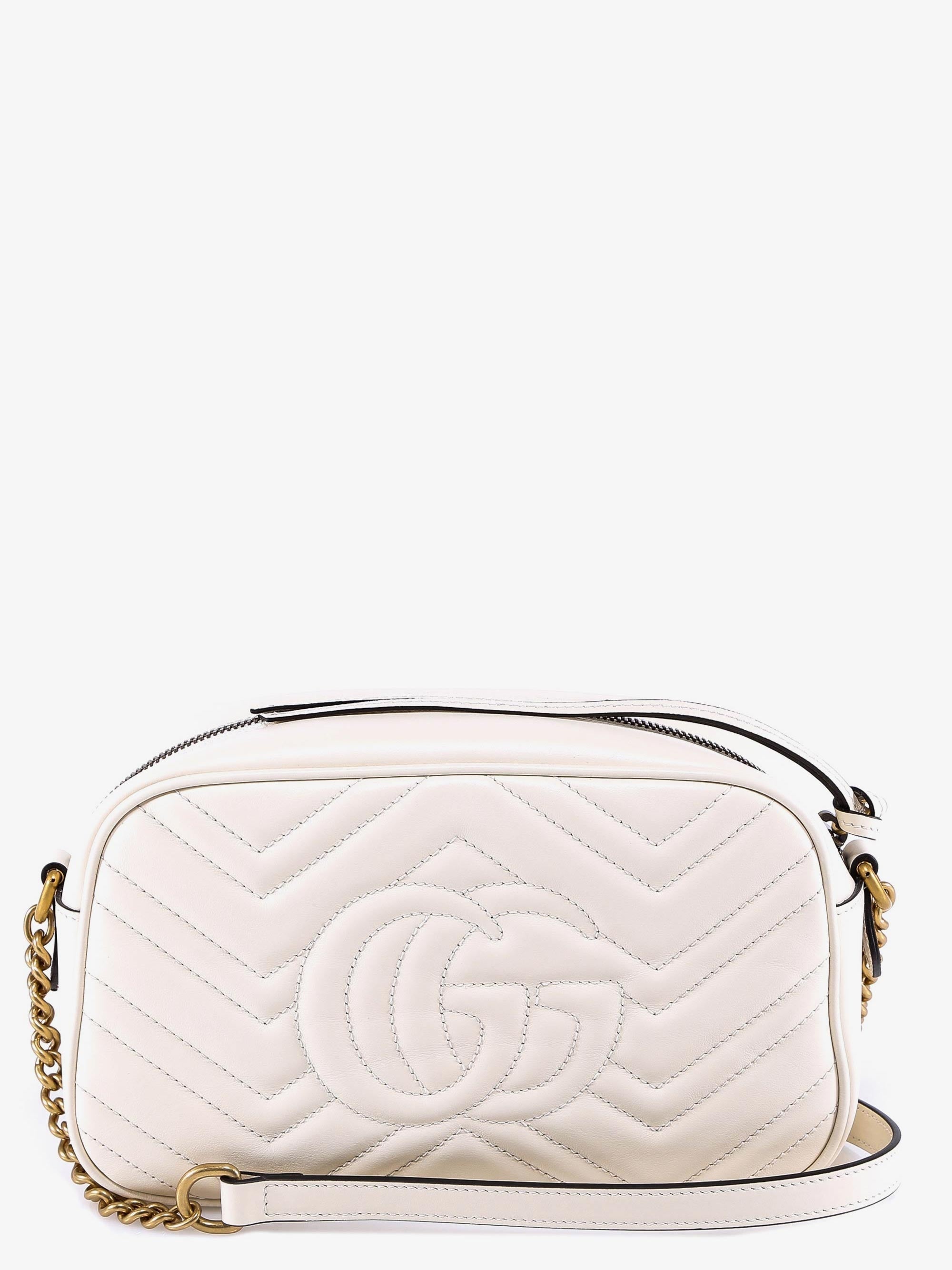 Gucci Woman Gg Marmont Woman White Shoulder Bags - 2