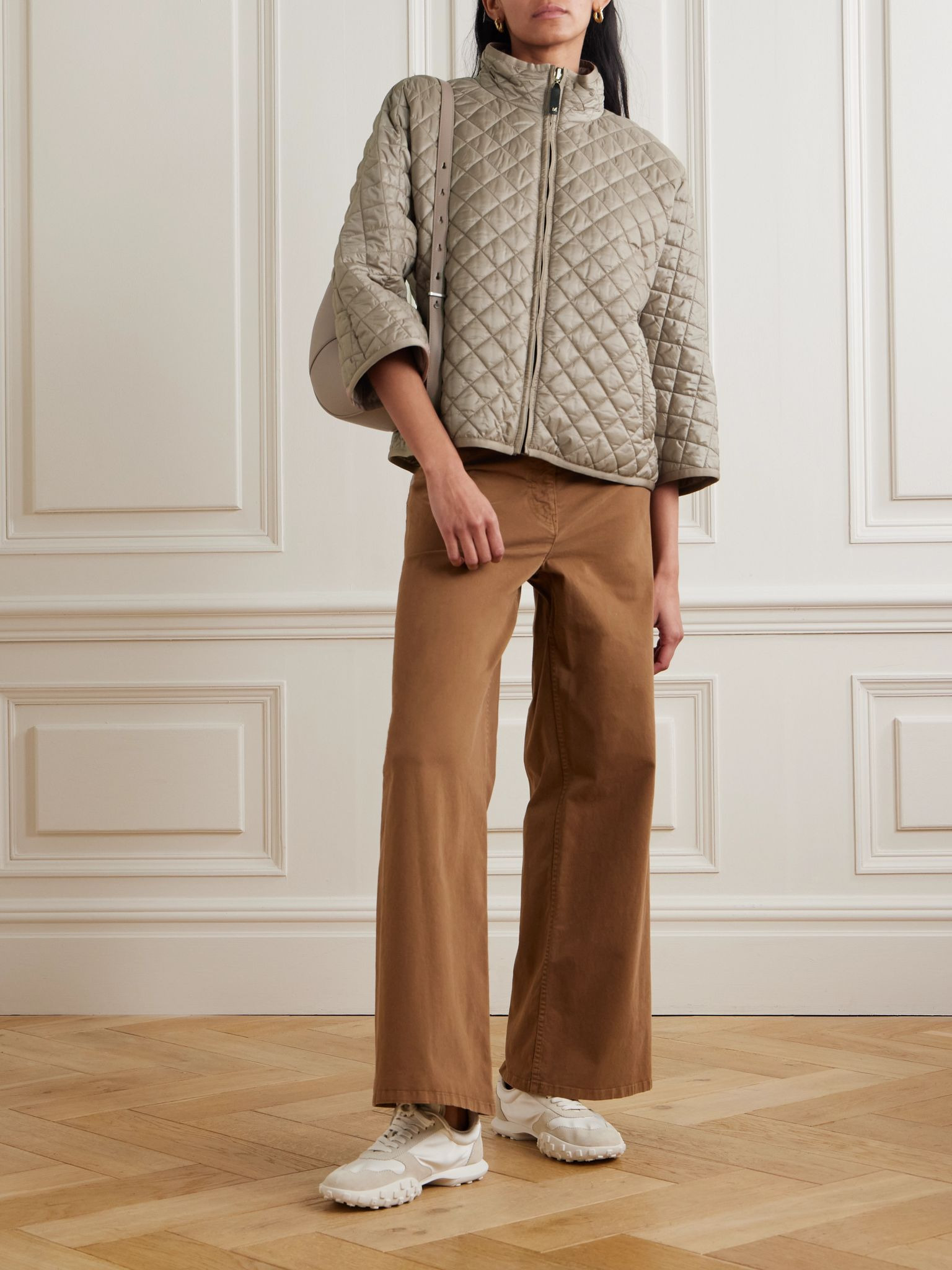 The Cube Delfina quilted shell jacket Light brown - 2