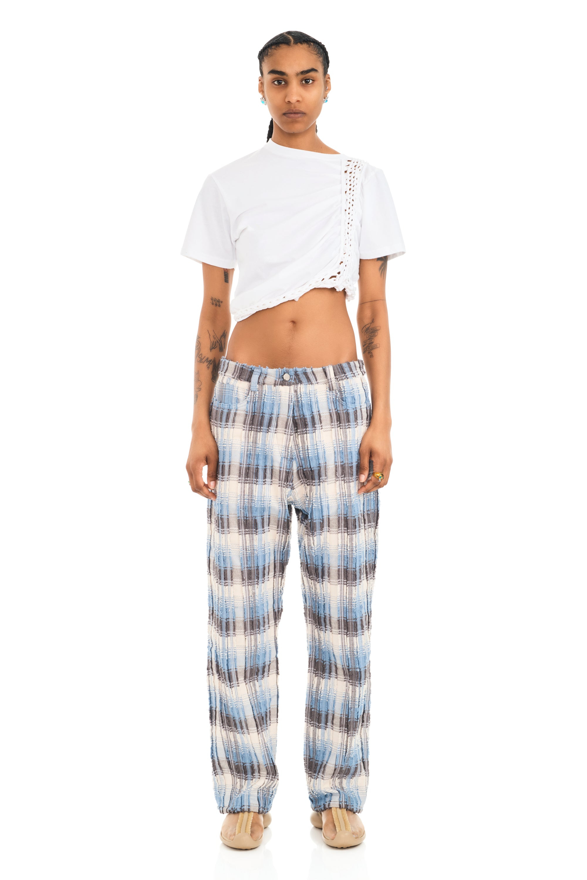 ICE BLUE PLAID MIKAELA JEAN - 2