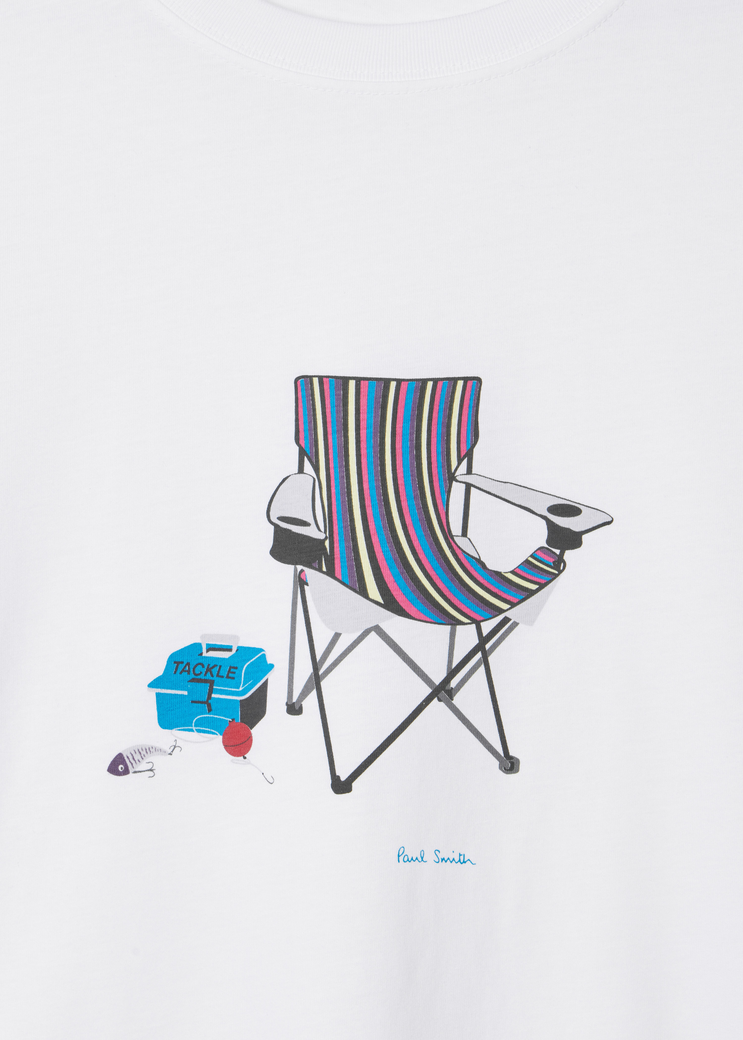 White 'Fishing Chair' Print T-Shirt - 2