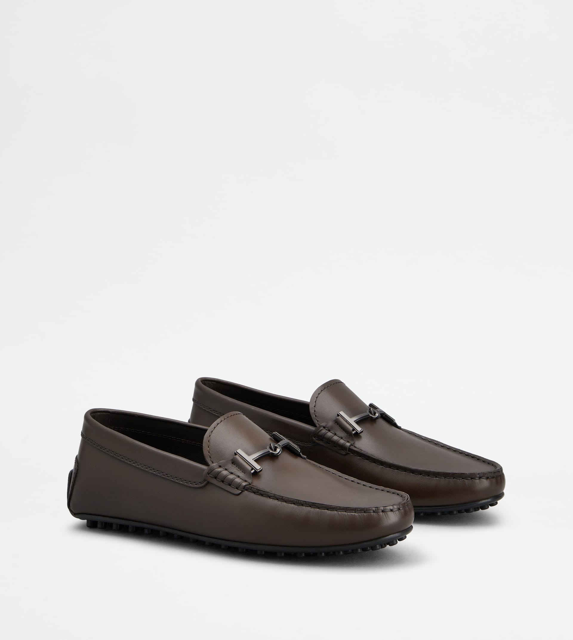 CITY GOMMINO DRIVING SHOES IN LEATHER - BROWN - 3