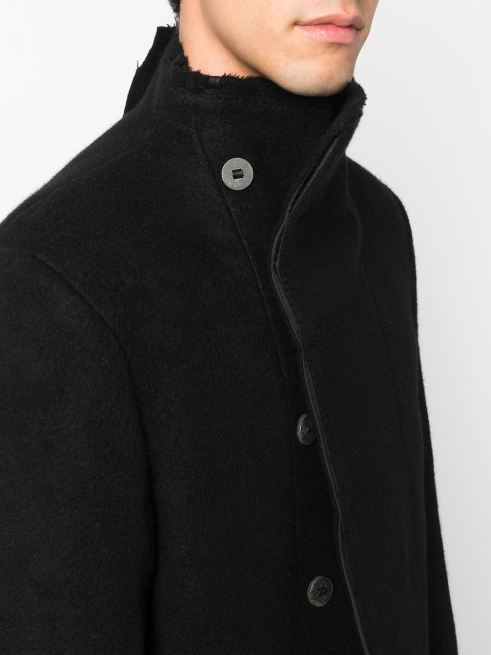 high-neck virgin-wool coat - 6