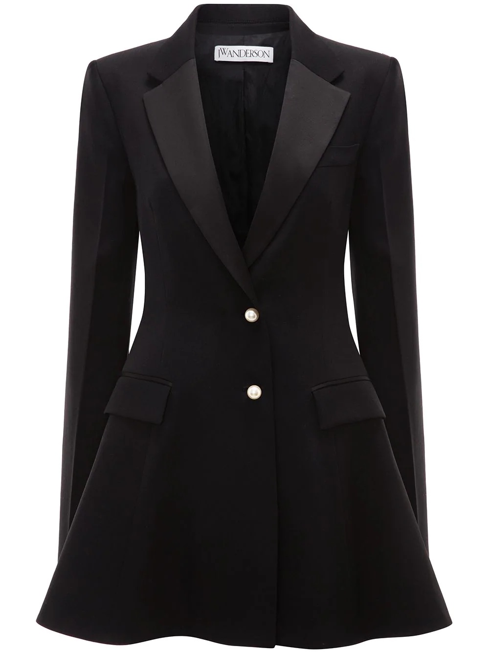 peplum back tuxedo jacket - 1