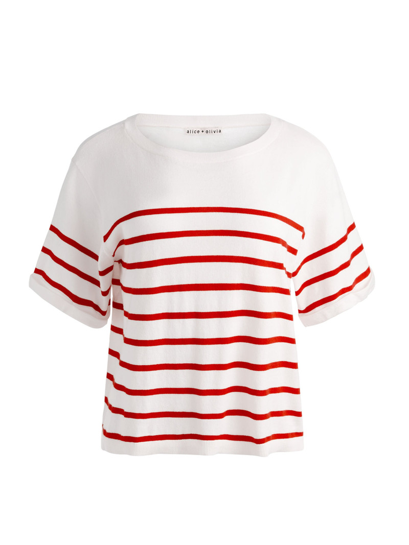 AMELIE STRIPED KNIT TEE 1