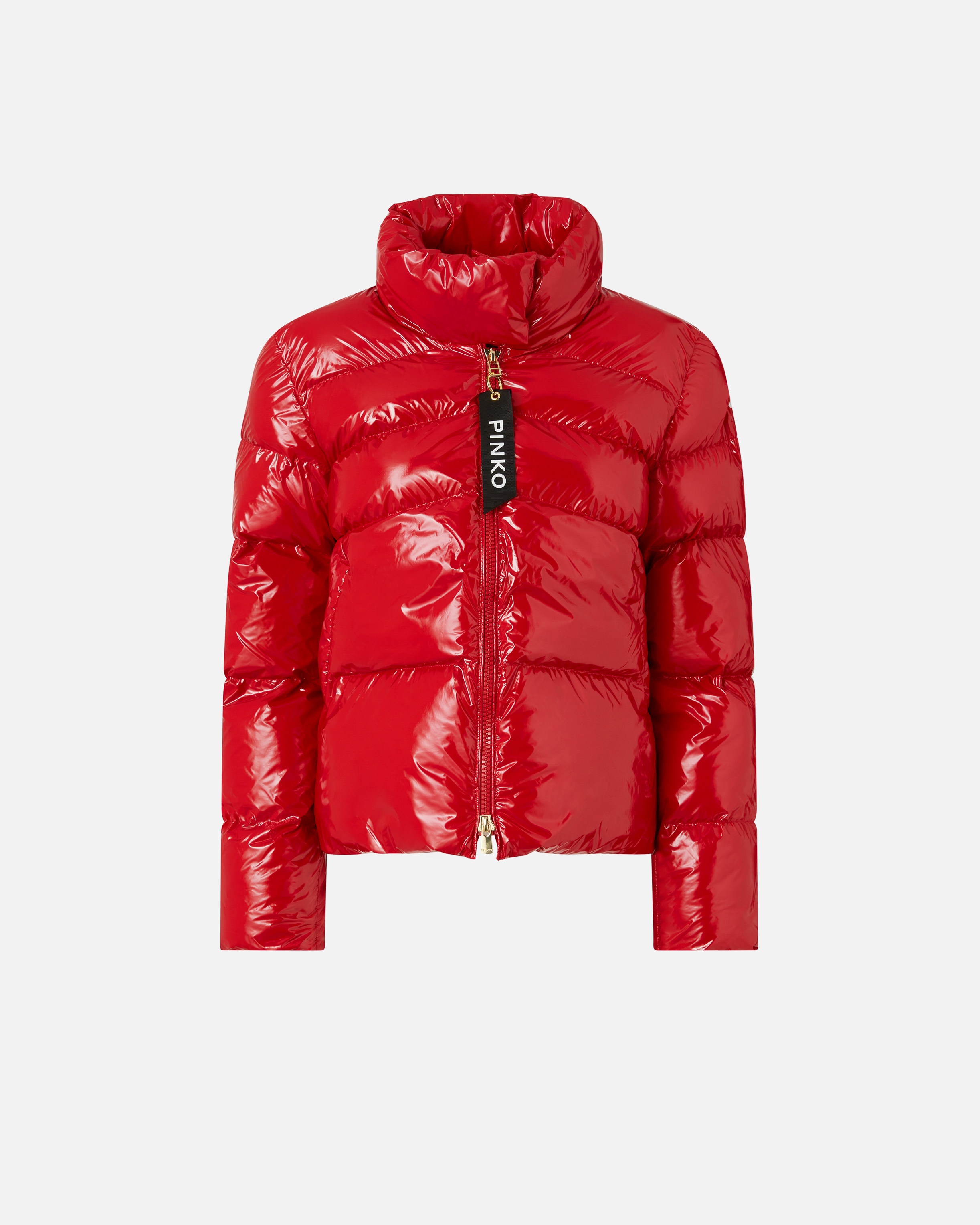 PADDED CRYSTAL NYLON PEA JACKET - 1