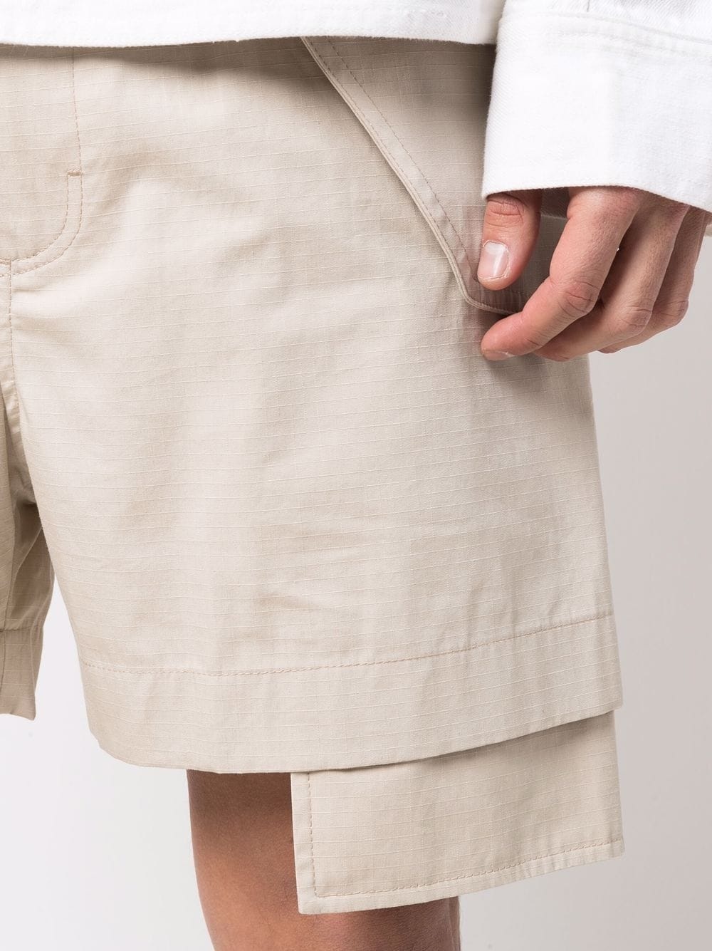 layered straight bermuda shorts - 5