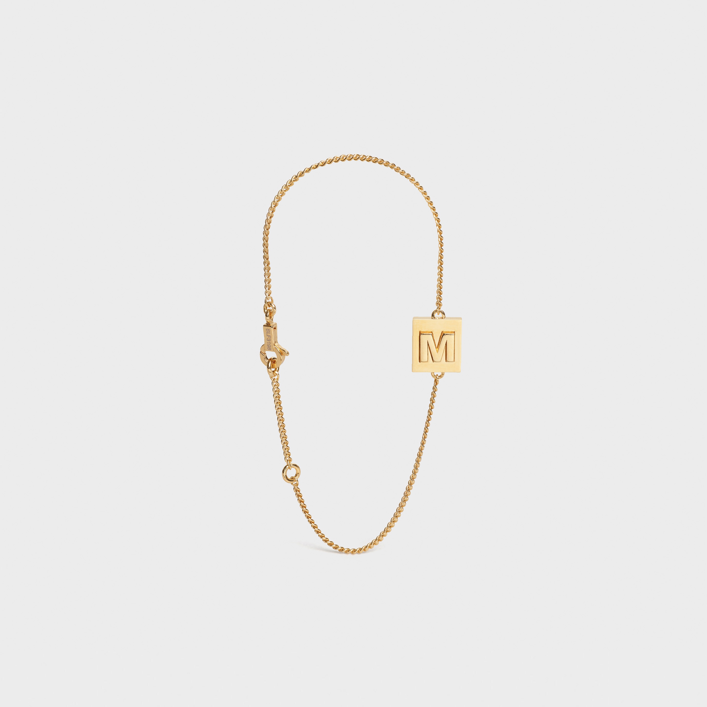 Alphabet M Bracelet in Brass - 2