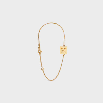 CELINE Alphabet M Bracelet in Brass outlook