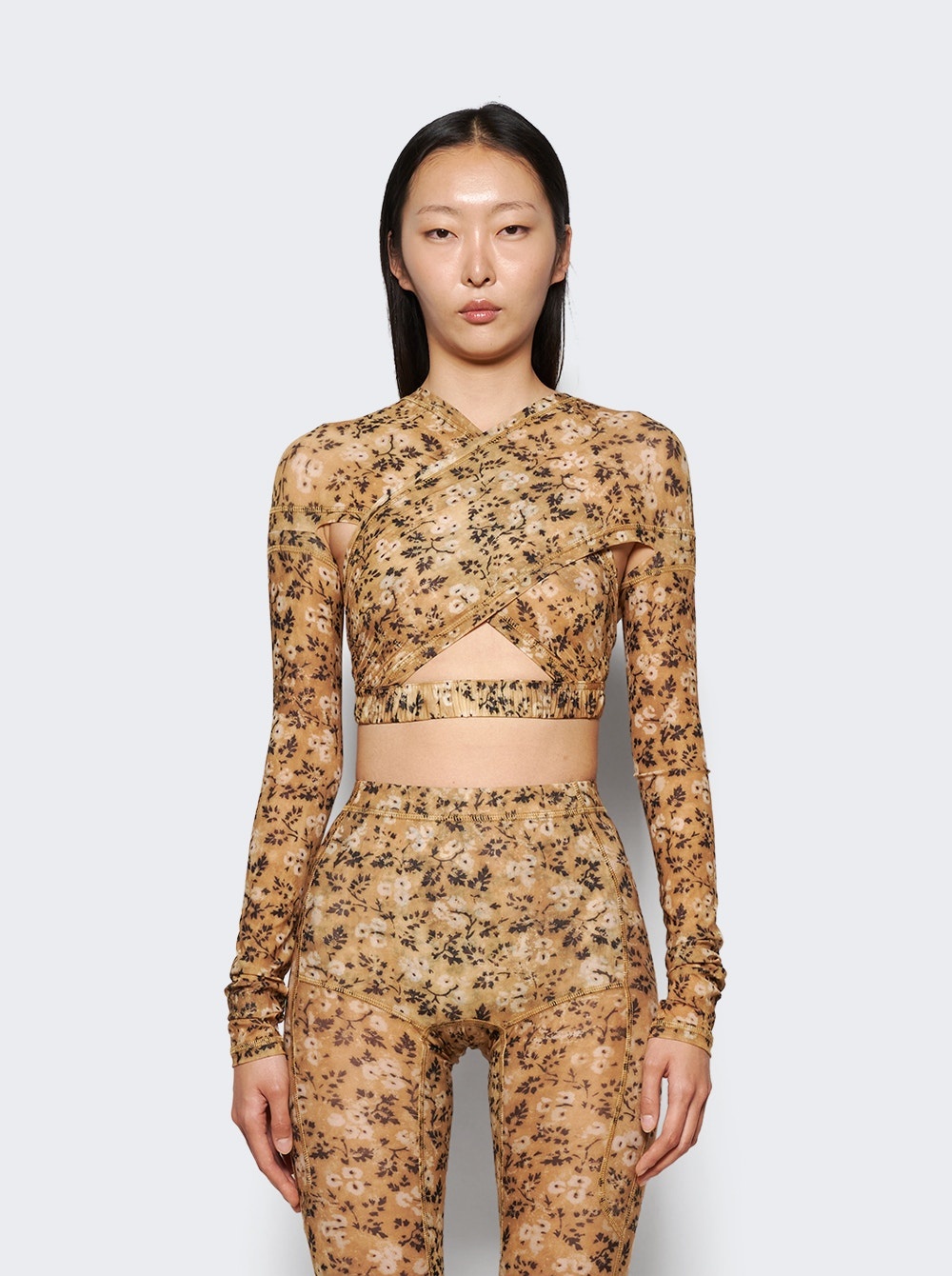 Anti Cross-Over Cropped Top Wall Flower - 3
