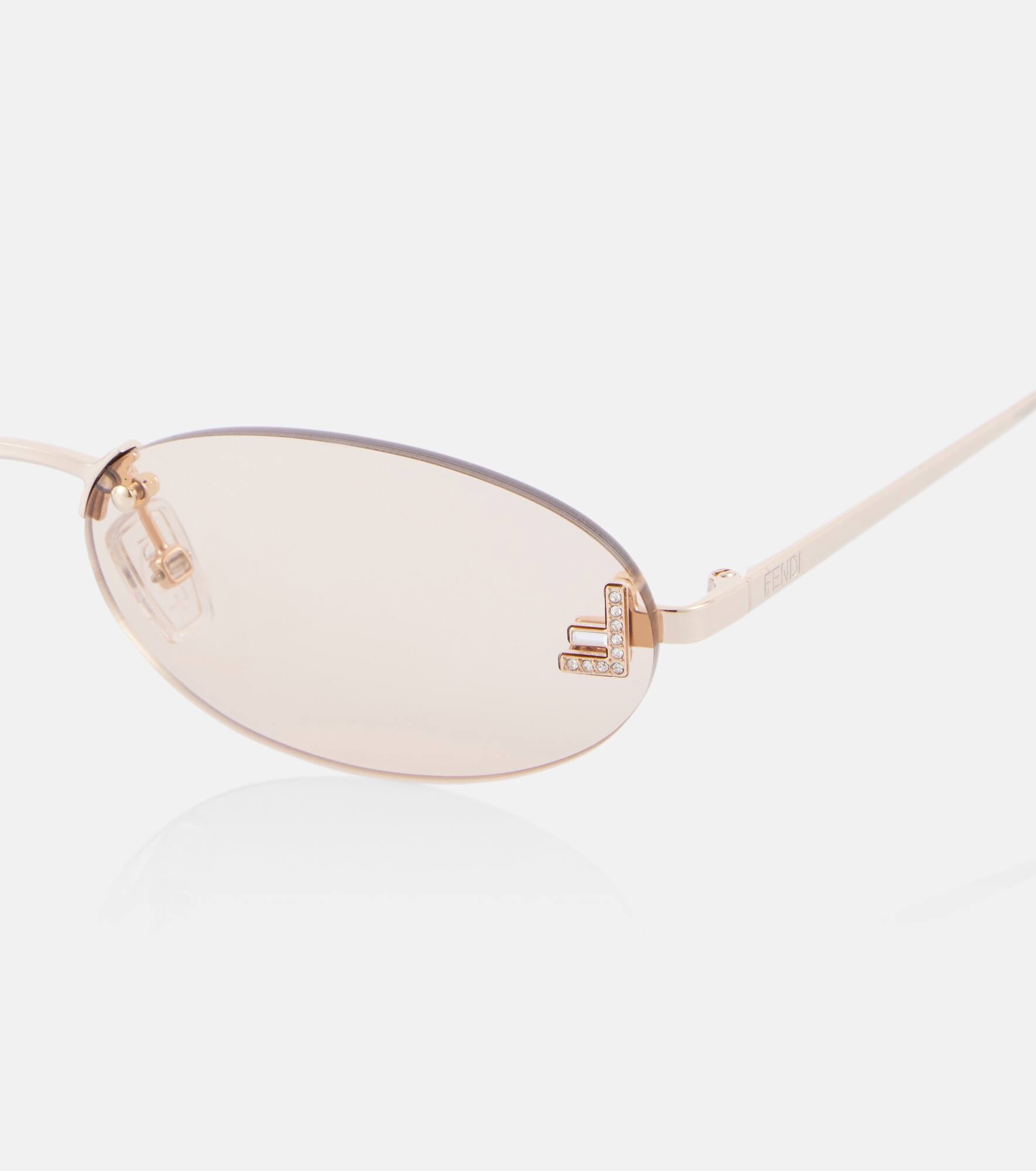 Fendi First Crystal oval sunglasses - 2