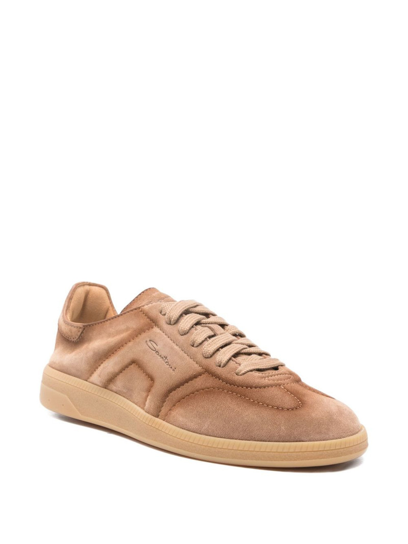 Santoni suede sneakers outlook