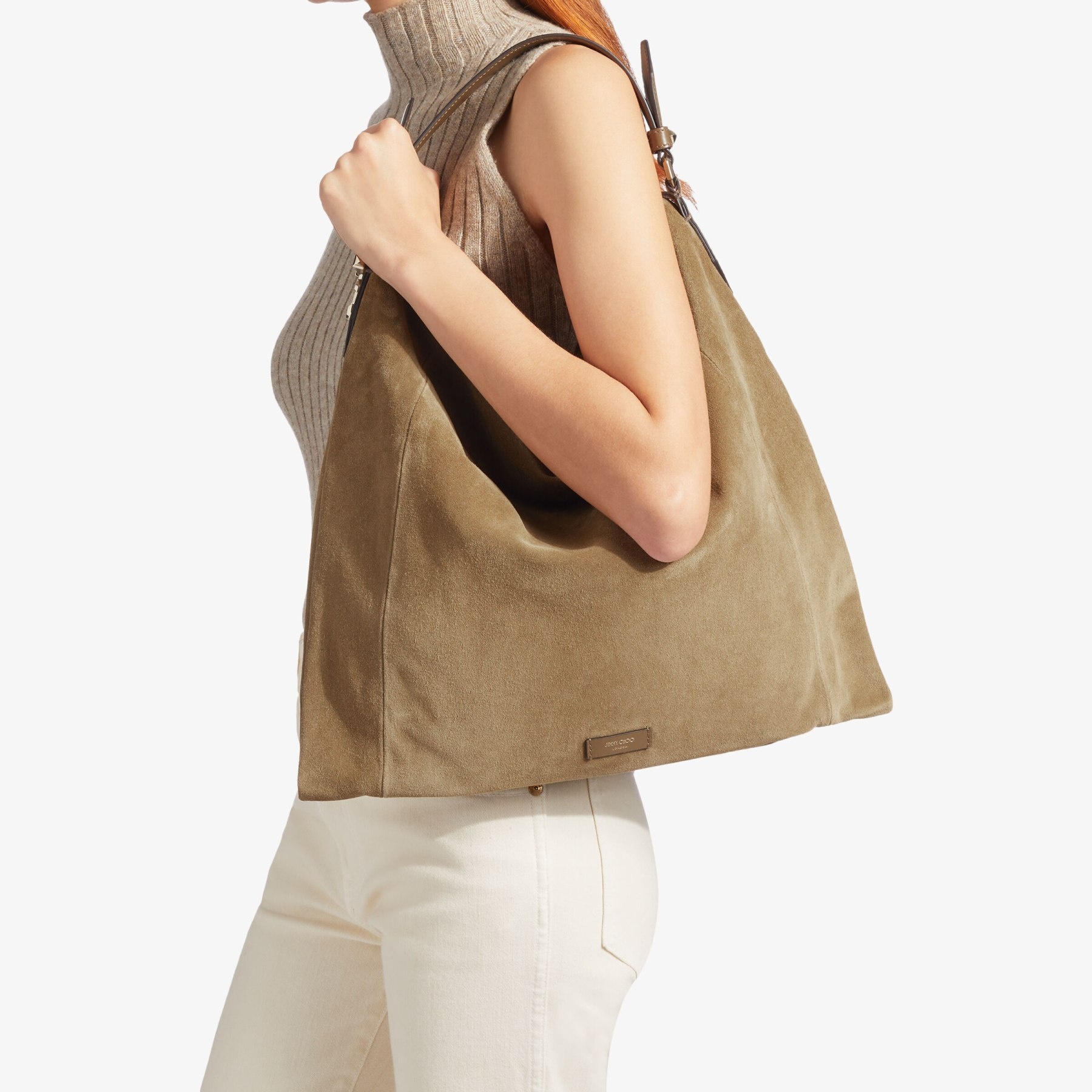 Ana Hobo/s
Caper Green Suede and Smooth Calf Leather Hobo Handbag - 2