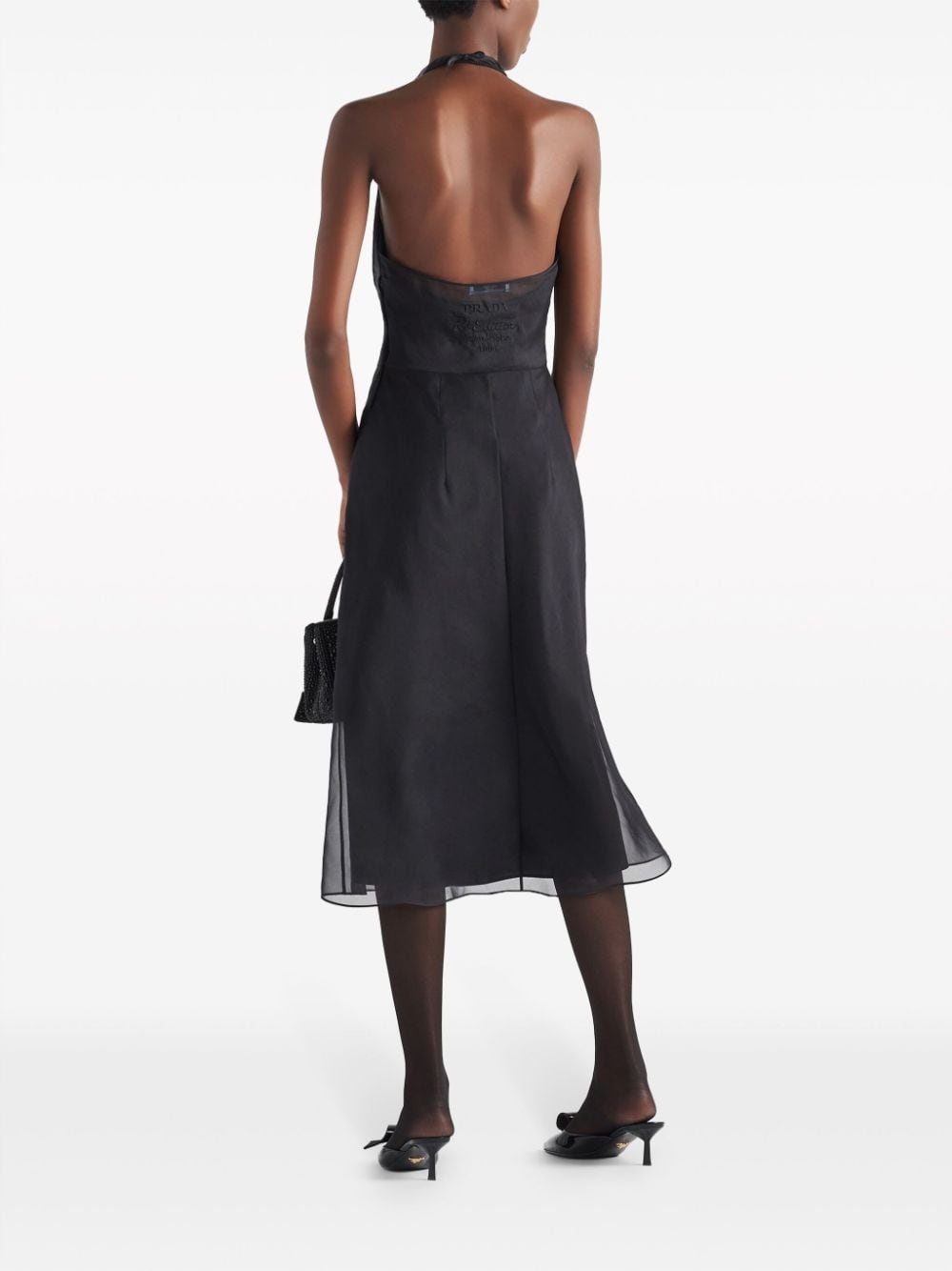 Re-Edition 1995 organza halterneck dress - 3