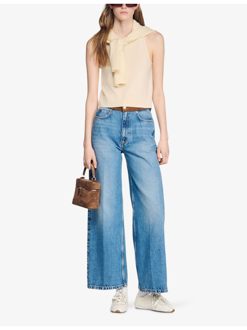 Sandro Round-Neck Sleeveless Wool And Cashmere Jumper outlook