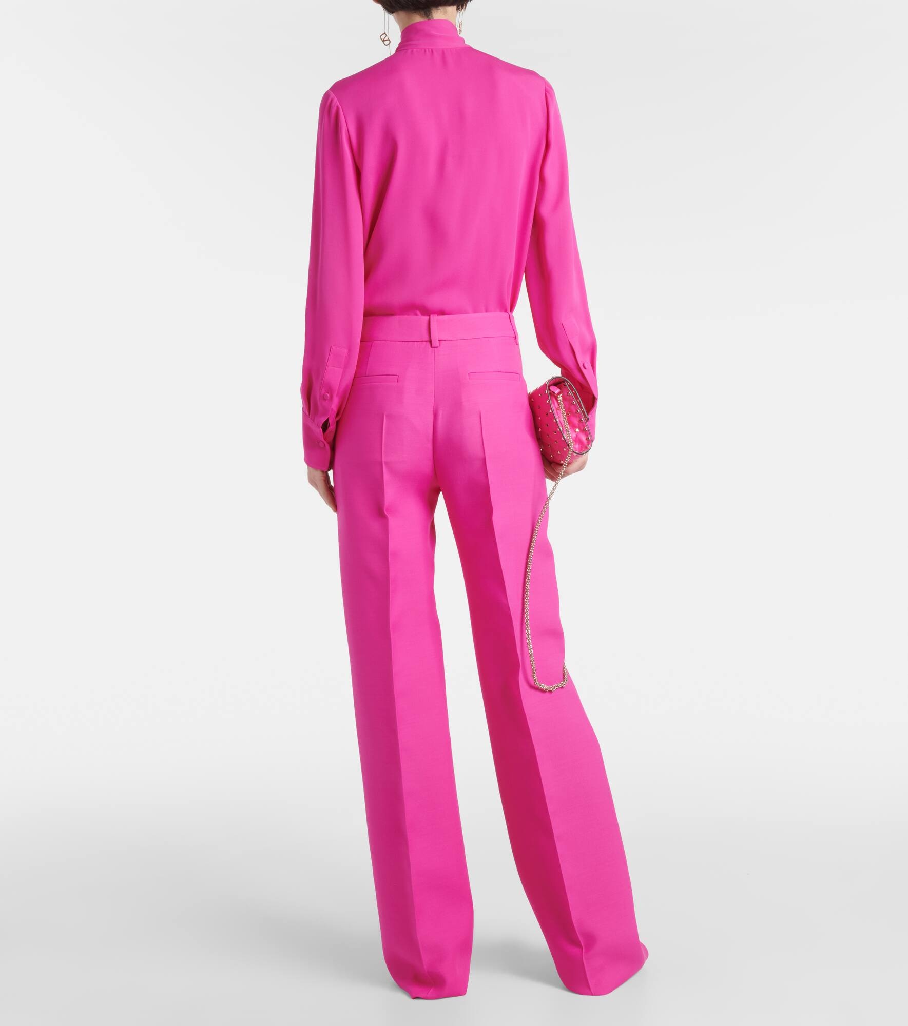 Crêpe Couture wool wide-leg pants - 3