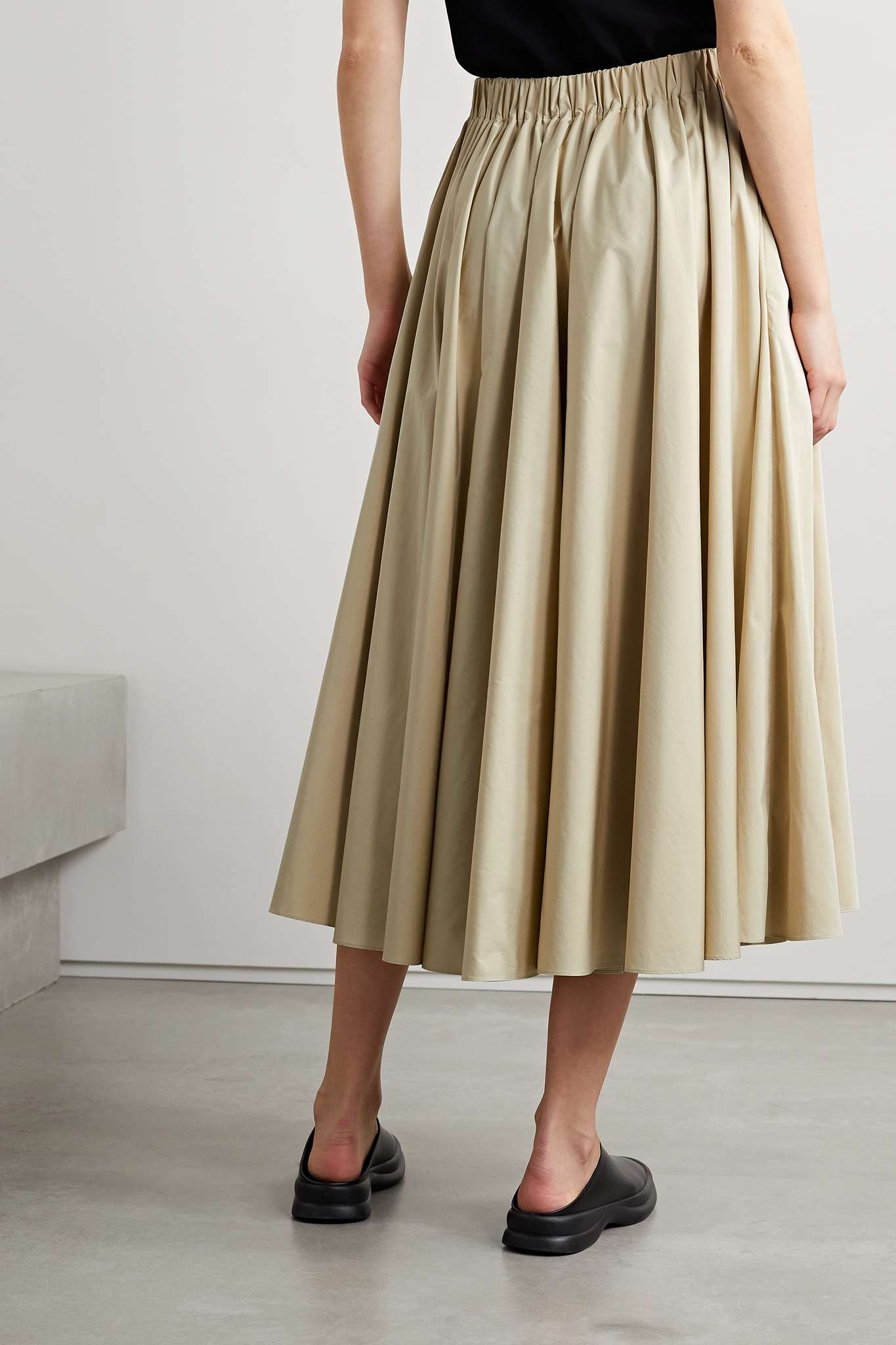 Sunset pleated shell midi skirt - 4