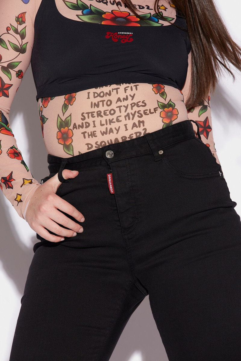 HONEY HIGH WAISTED FLARE JEANS 4
