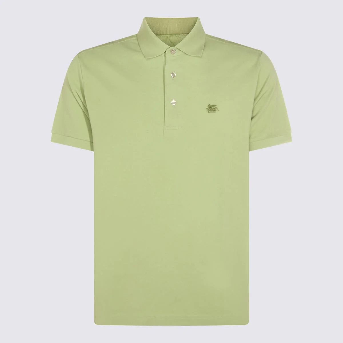 Etro Lime Cotton Polo Shirt - 1
