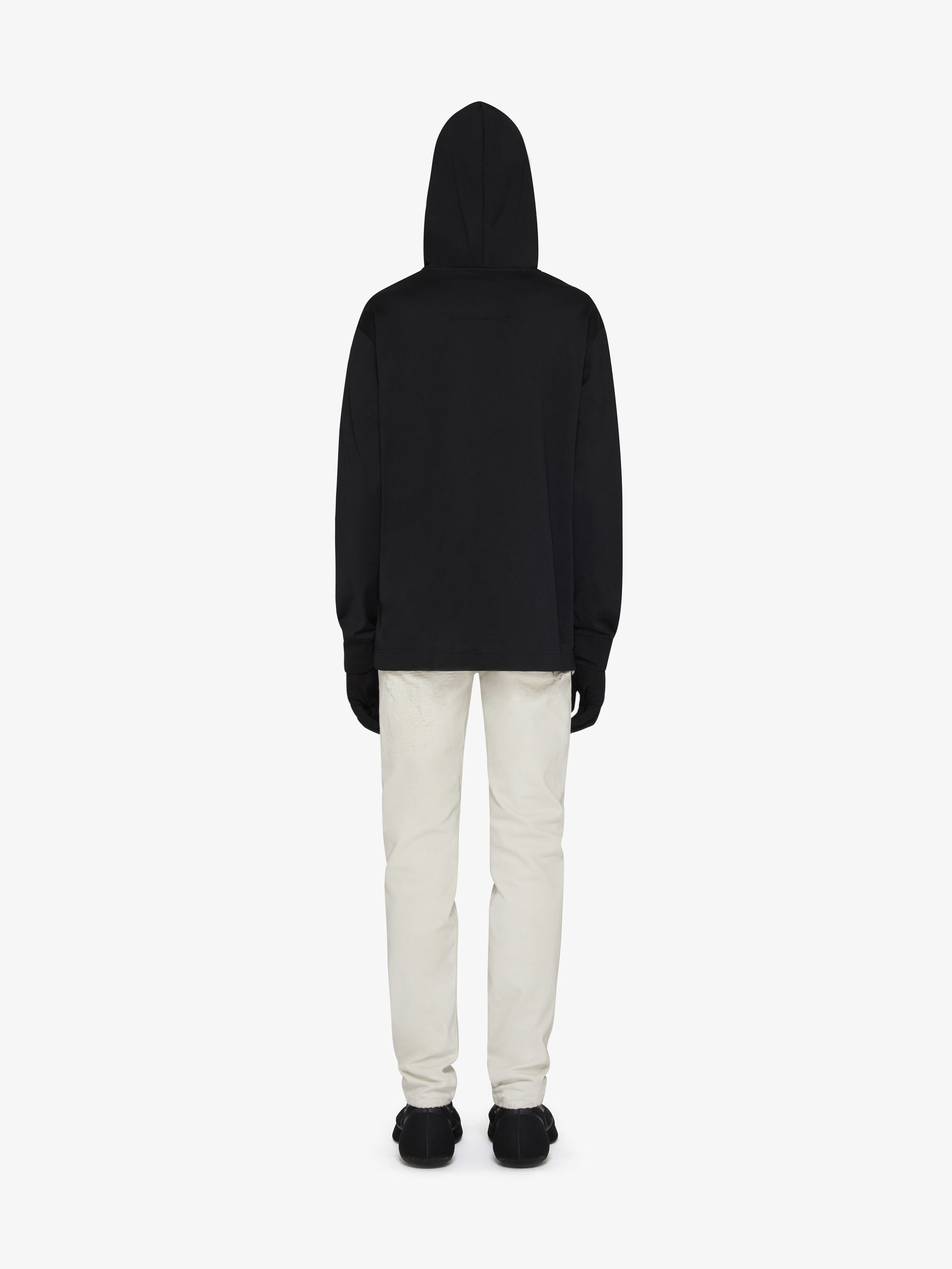 SLIM FIT JEANS IN DESTROYED DENIM - 4