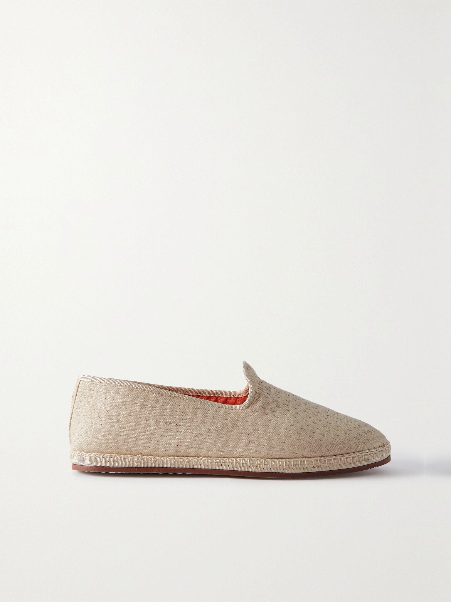 Laguna Furlane matelassé linen-canvas slippers Beige - 1