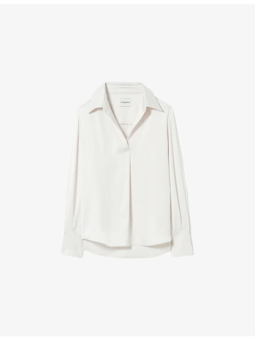 Collared Relaxed-Fit Woven Blouse - 1