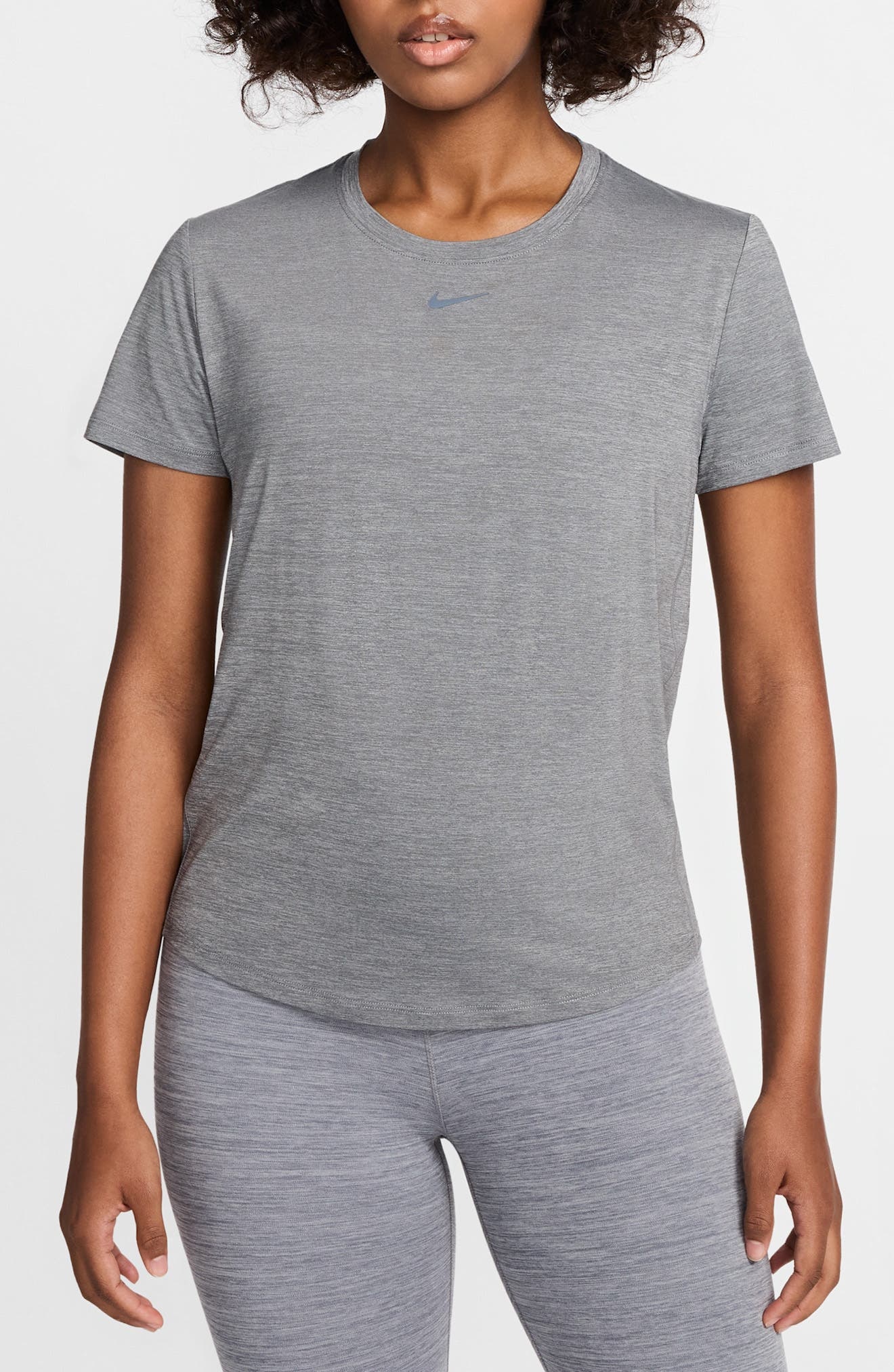 Nike One Classic Dri-FIT Training Top in Smoke Grey/Heather/Black at Nordstrom - 1