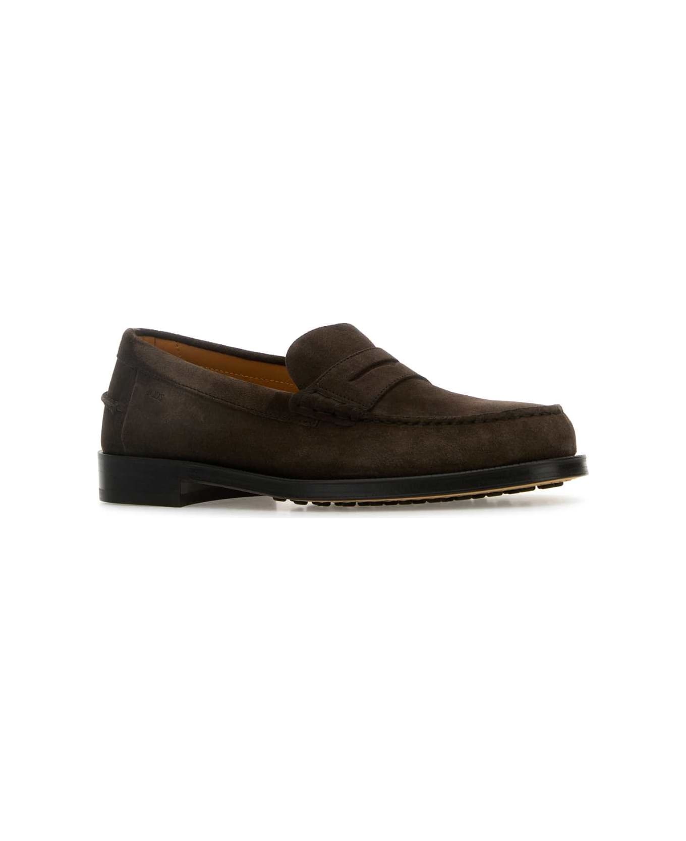 Dark Brown Suede Loafers - 2