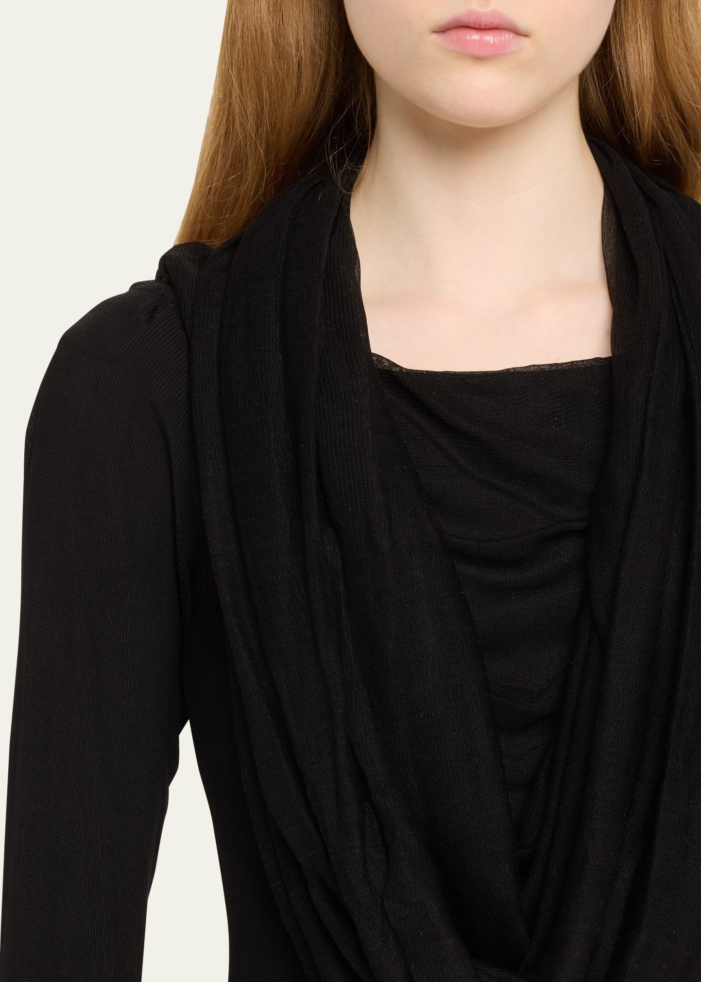 Sonora Veiled Off-Shoulder Tulle Top - 5