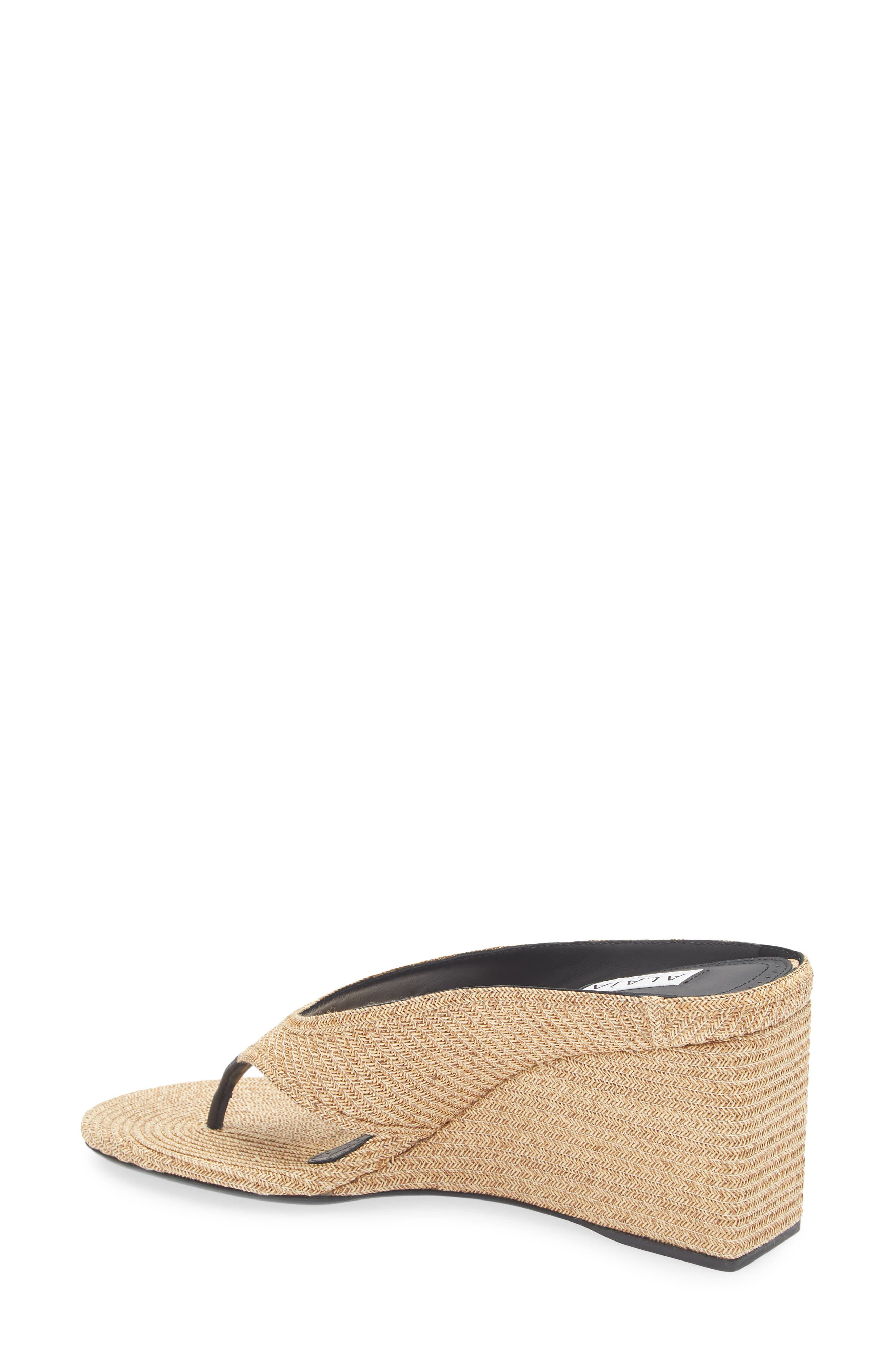 Alaïa Cube Wedge Sandal in Naturel at Nordstrom - 2