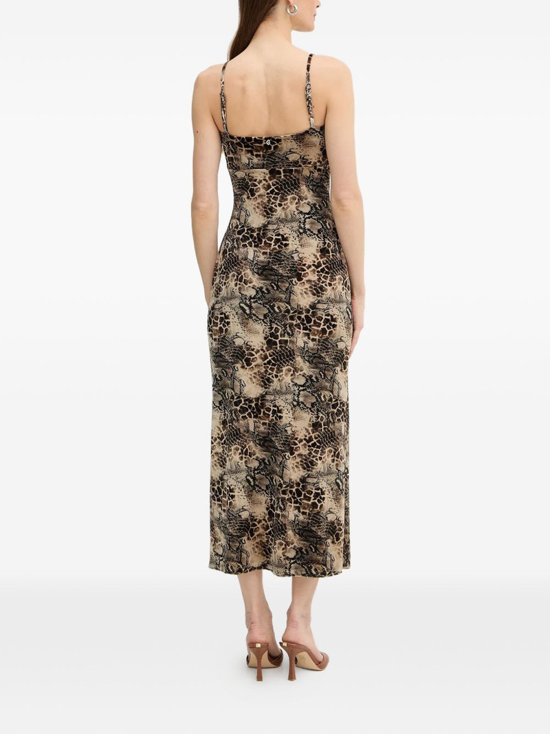snake-print slip midi dress 3