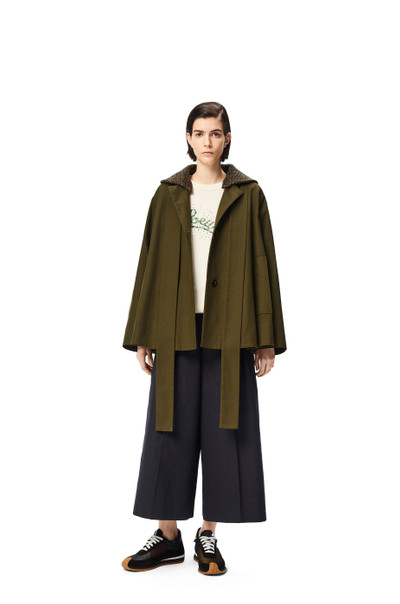 Loewe Cropped pleated trousers in cotton outlook