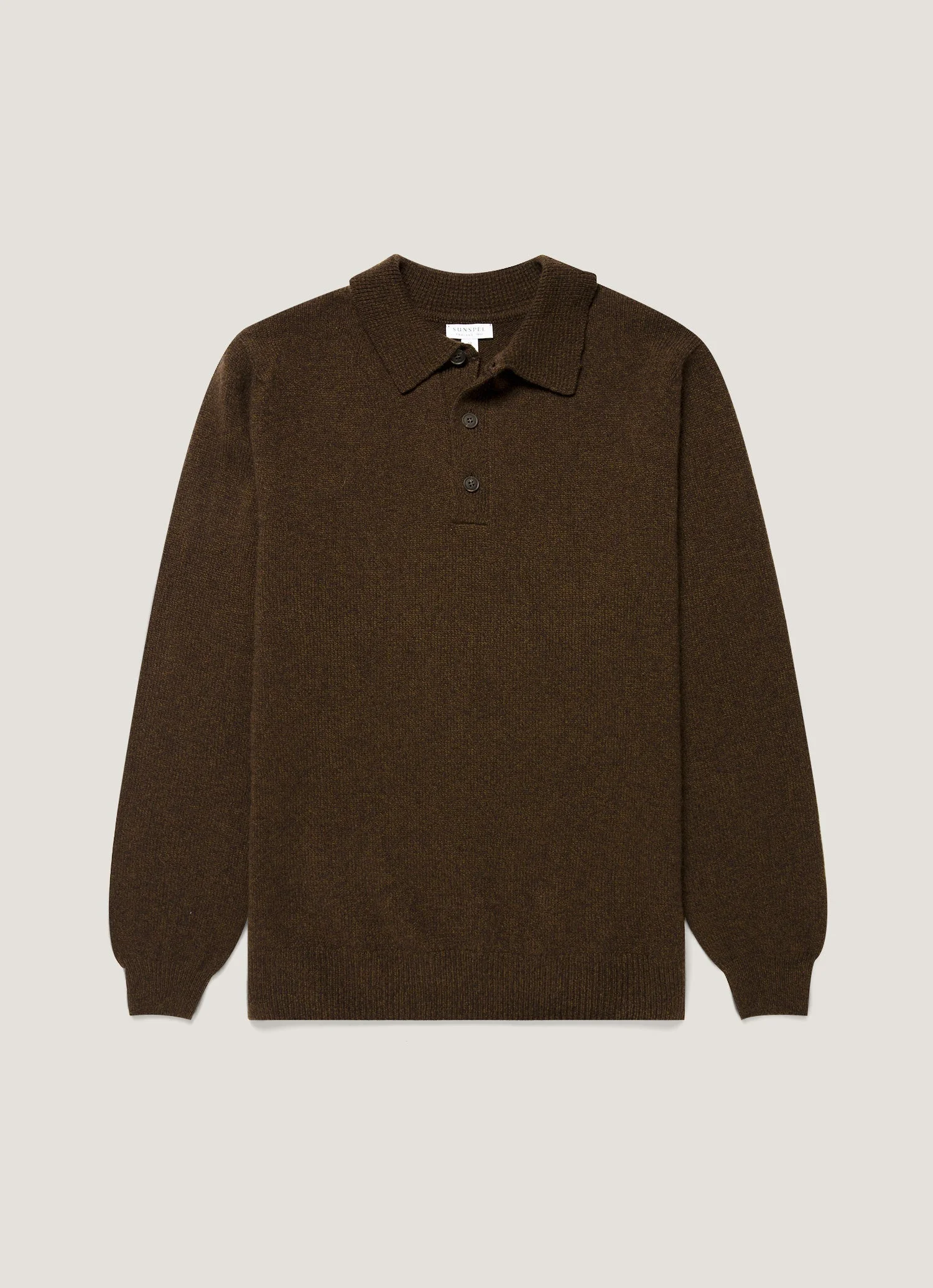 Lambswool Knitted Polo Shirt - 1