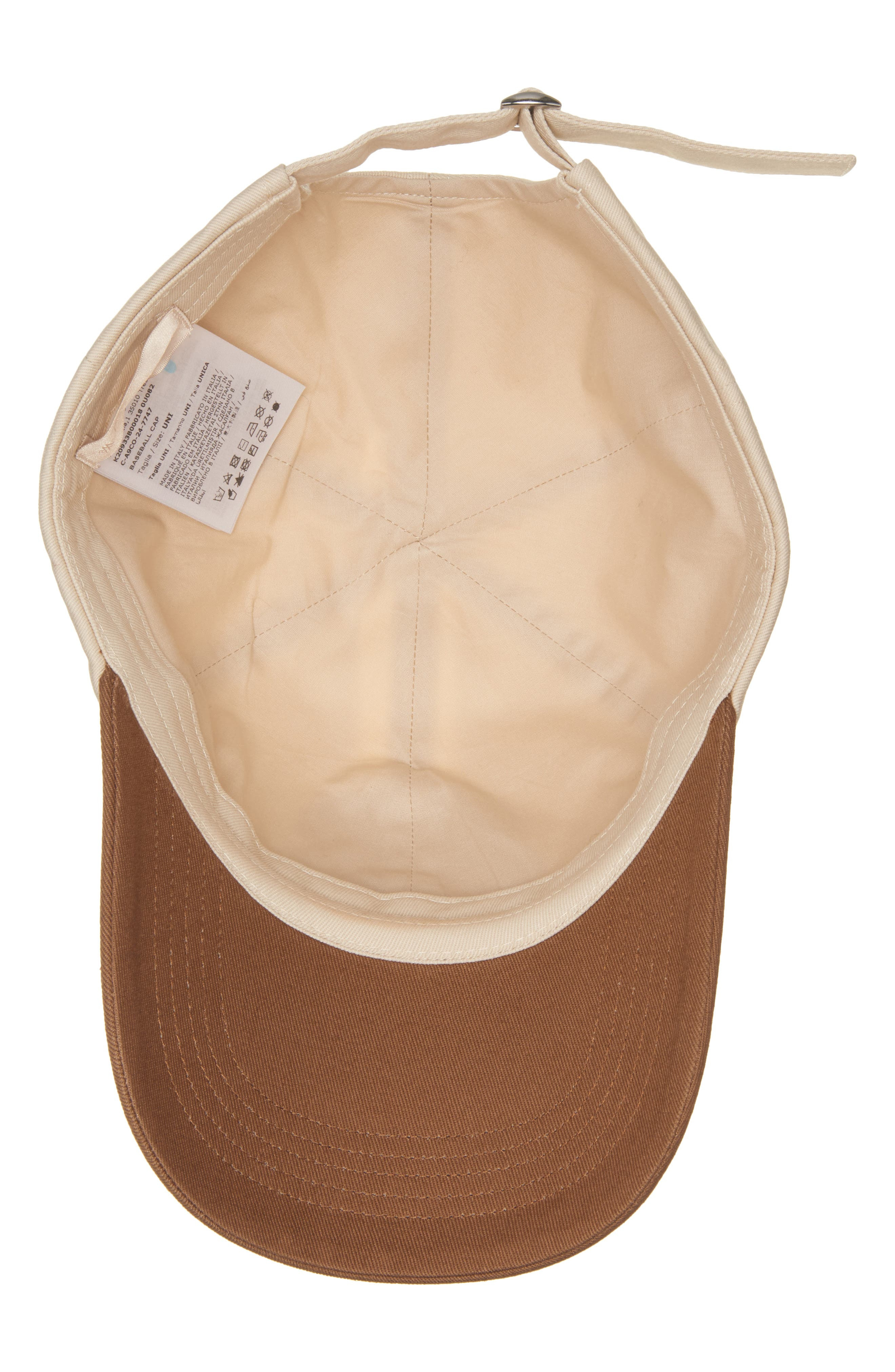 Moncler Two-Tone Logo Patch Adjustable Baseball Cap in Beige at Nordstrom - 5