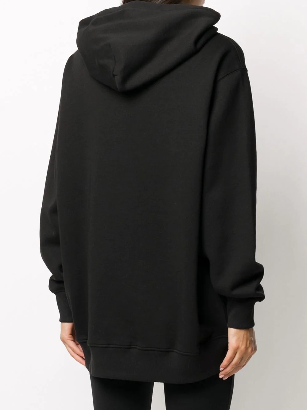 extra-long logo-print hoodie - 4