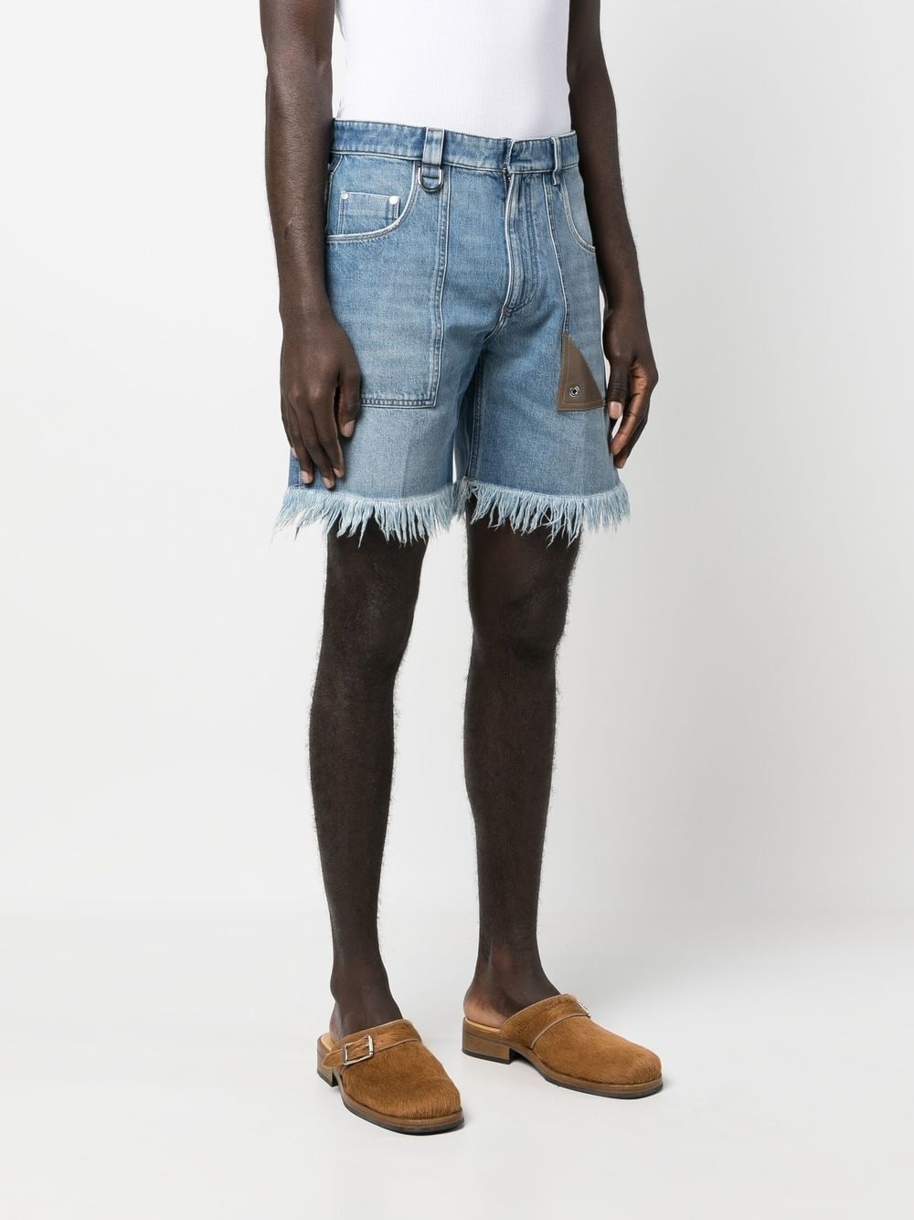 distressed effect shorts - 3