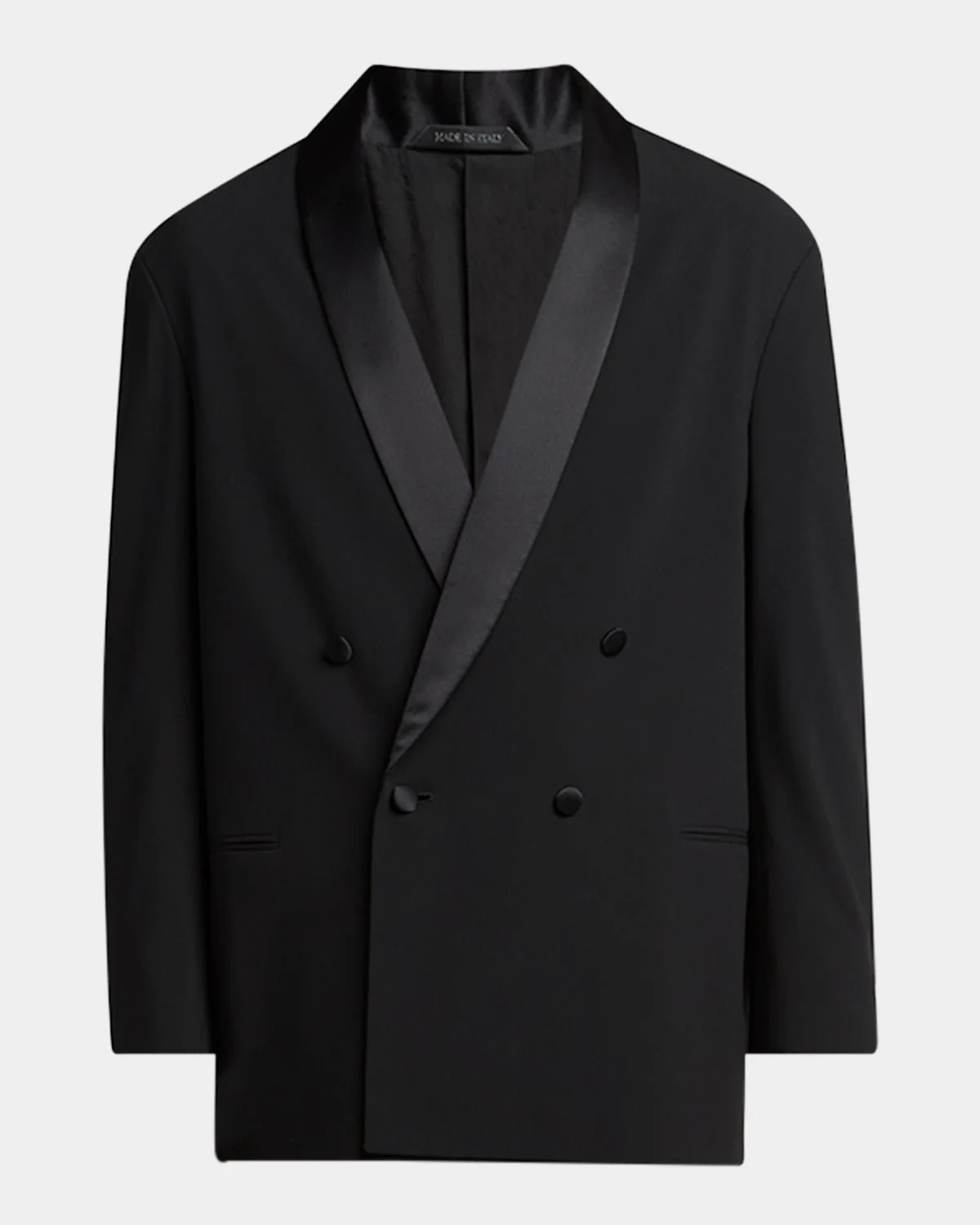 Men's Oversized Double-Breasted Wool Tuxedo Set - 1