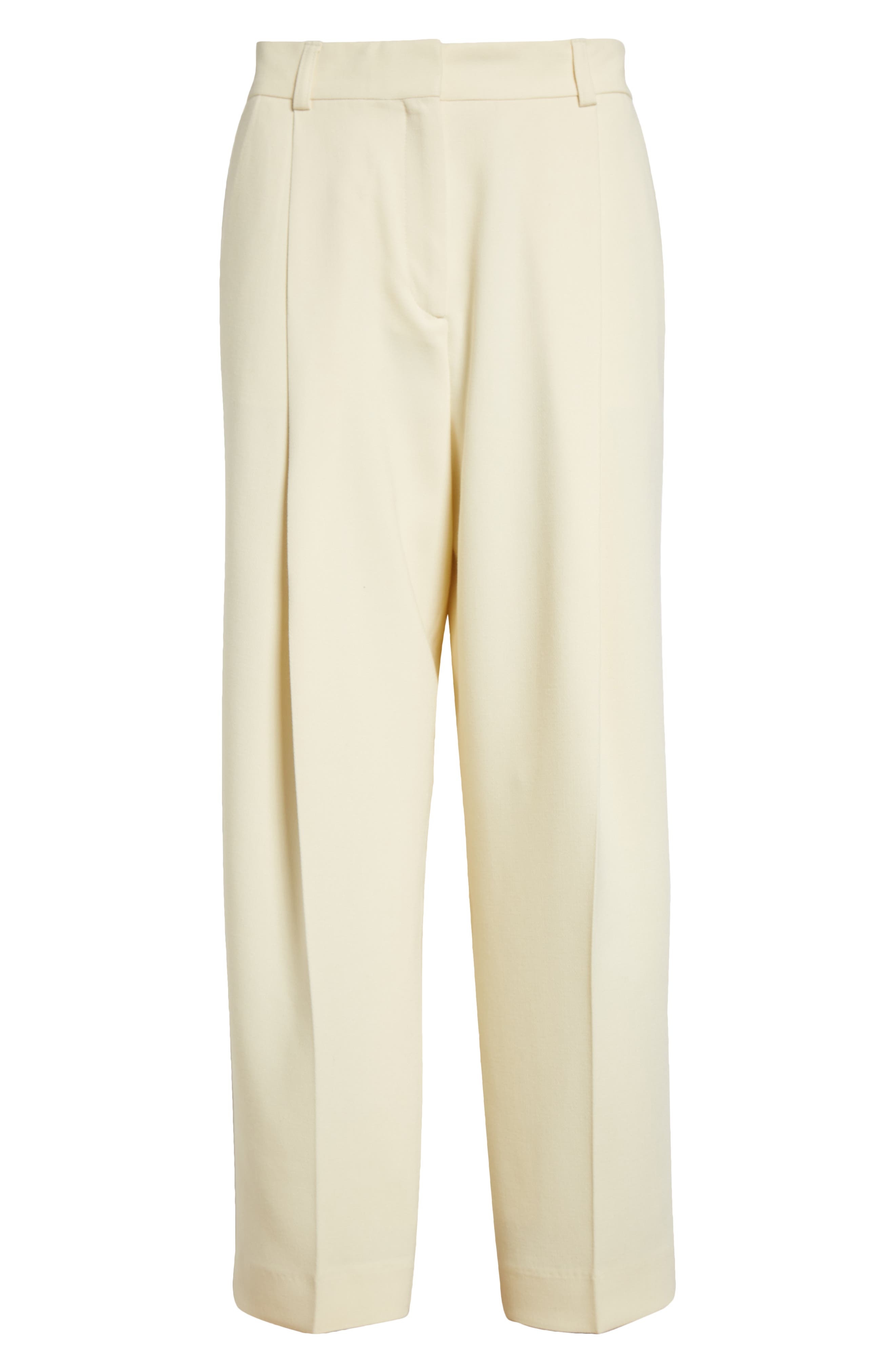 TOTEME Pleat Front Straight Leg Pants in Butter at Nordstrom - 6