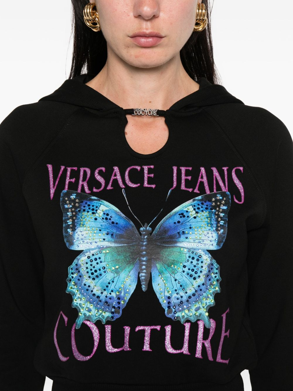 butterfly-print hoodie - 5