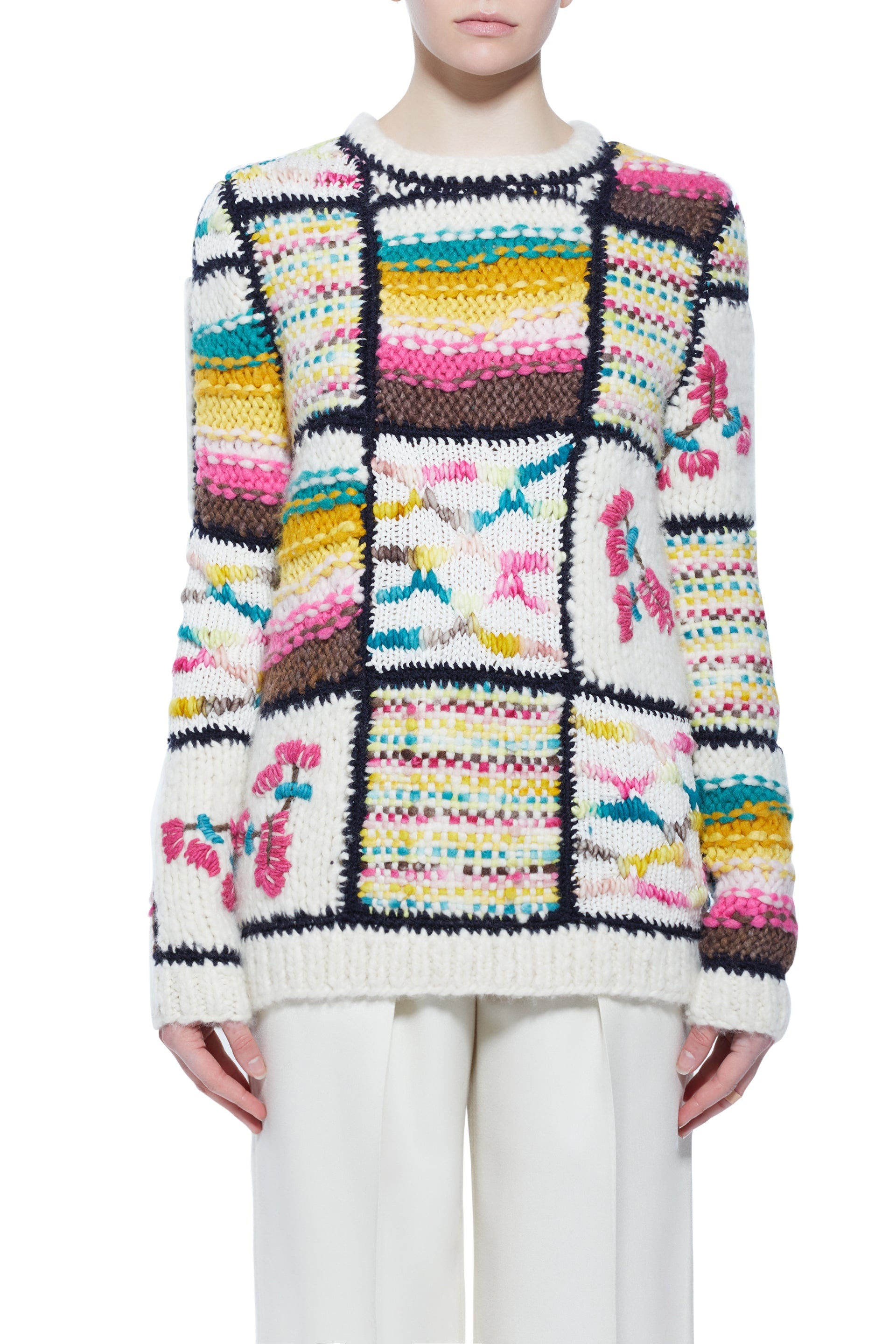 Lawrence Patchwork Sweater in Welfat Cashmere - 5