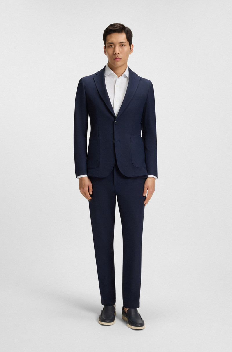 BOSS SLIM-FIT SHIRT IN COTTON-PIQUÉ JERSEY outlook