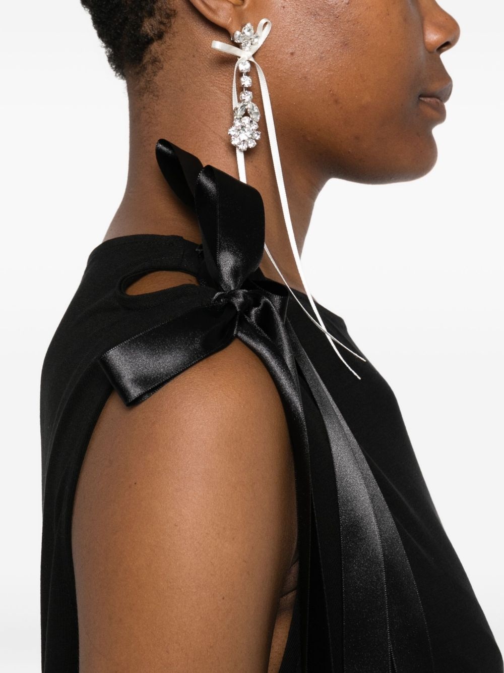bow strap-detail midi dress - 5