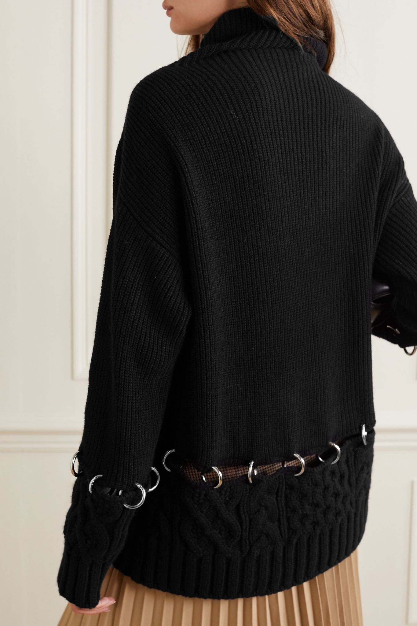 Embellished wool turtleneck sweater - 3