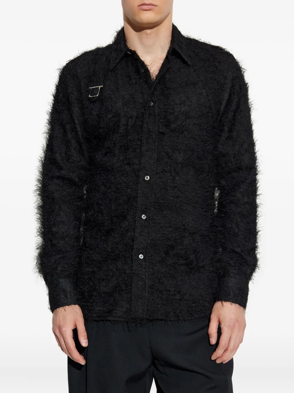 Alexander Mcqueen Faux-fur Long-sleeve Shirt - 3