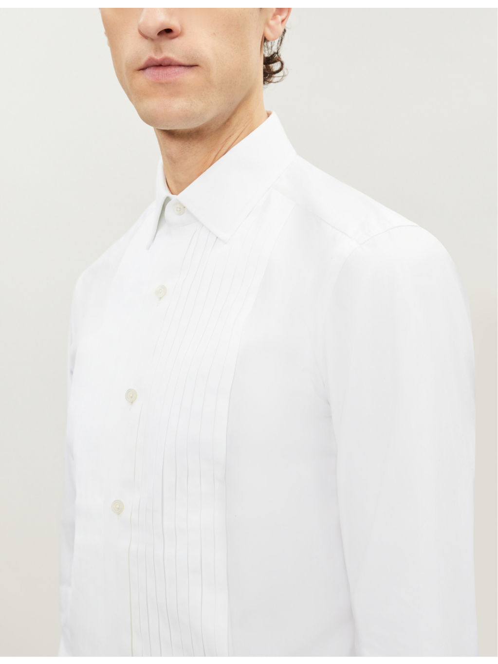 Slim-fit cotton evening shirt - 5