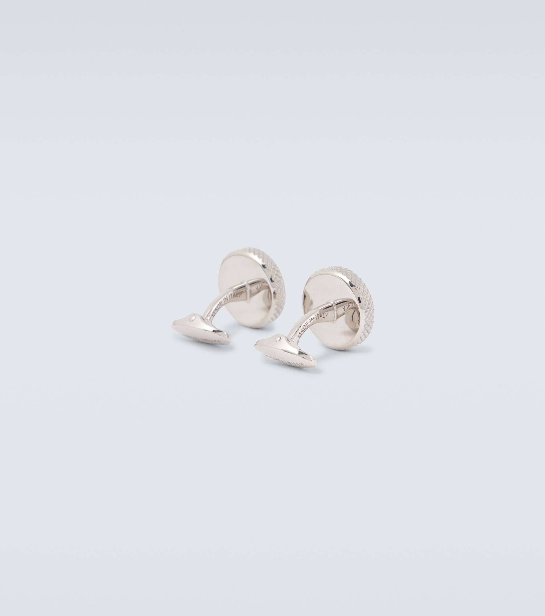 Embellished sterling silver cufflinks - 4