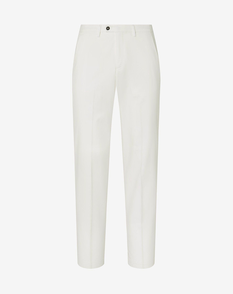 White stretch gabardine chinos 1